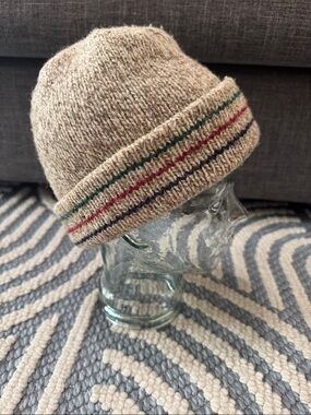 Vintage USA Rag Wool Ski Beanie Striped Wool Watch Cap